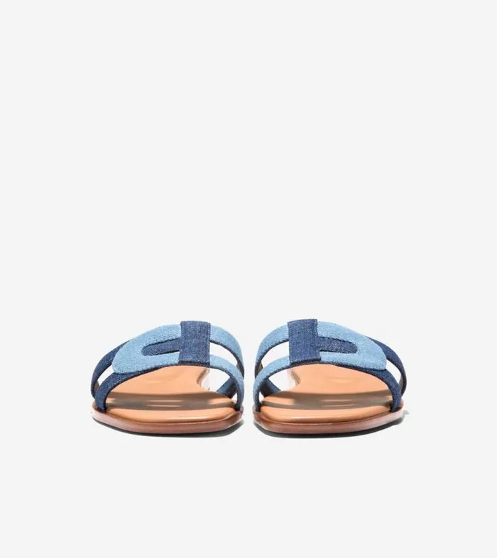 Women Sandals Cole Haan Chrisee Slide Sandals Denimcaramel