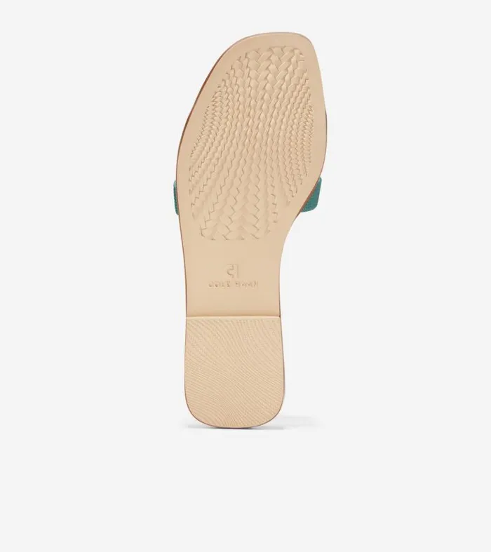 Women Sandals Cole Haan Chrisee Slide Sandals Green Lizard Print