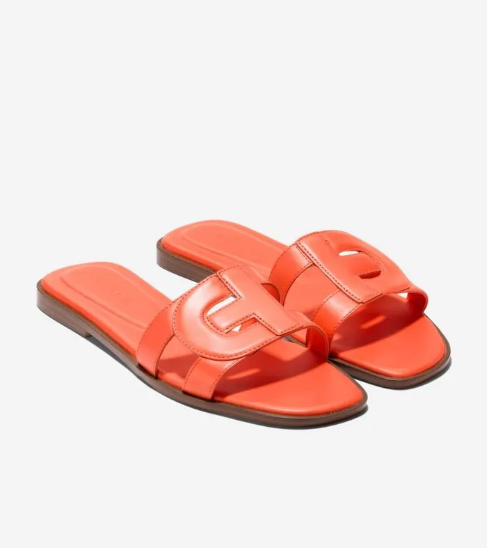 Women Sandals Cole Haan Chrisee Slide Sandals Nasturtium Orange