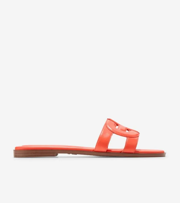 Women Sandals Cole Haan Chrisee Slide Sandals Nasturtium Orange