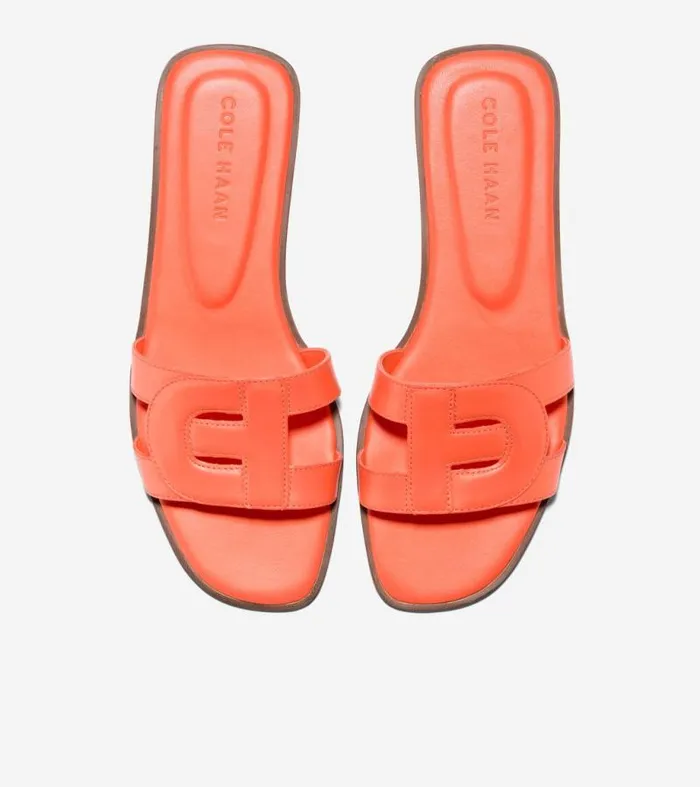 Women Sandals Cole Haan Chrisee Slide Sandals Nasturtium Orange