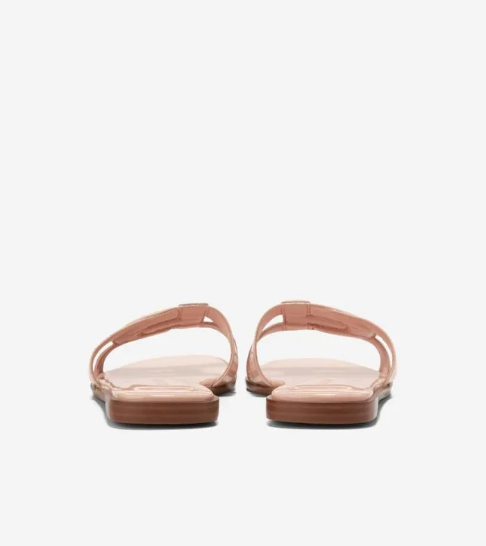 Women Sandals Cole Haan Chrisee Slide Sandals Porcelain Patent