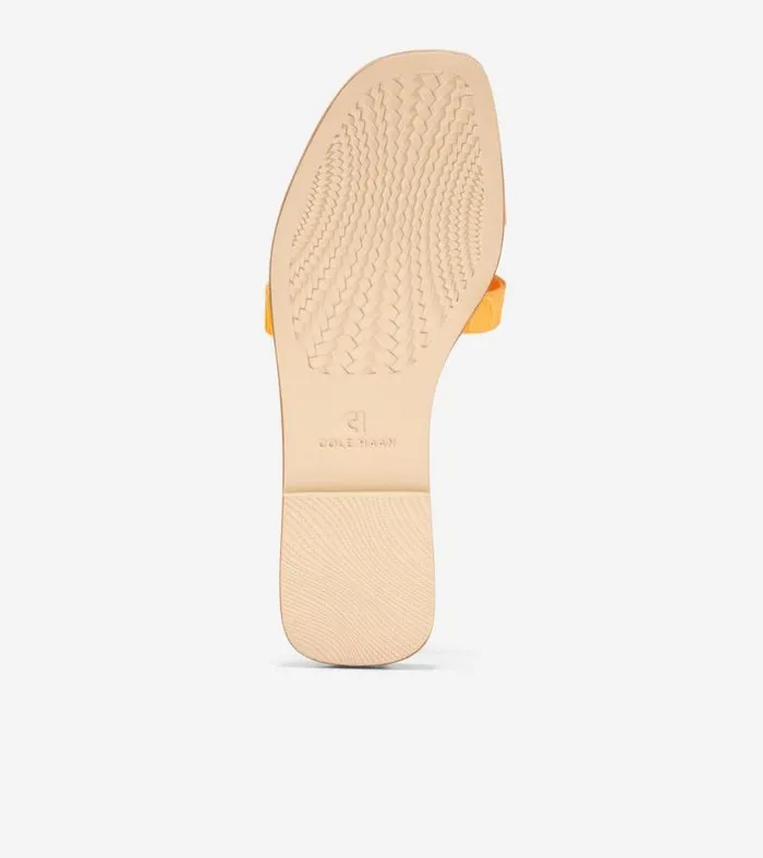 Women Sandals Cole Haan Chrisee Slide Sandals Saffron Yellow Croc Print