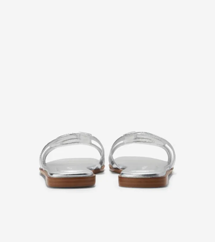 Women Sandals Cole Haan Chrisee Slide Sandals Silver