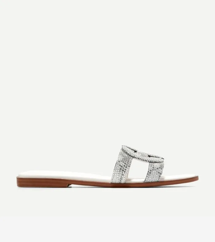 Women Sandals Cole Haan Chrisee Slide Sandals Snake Printivory