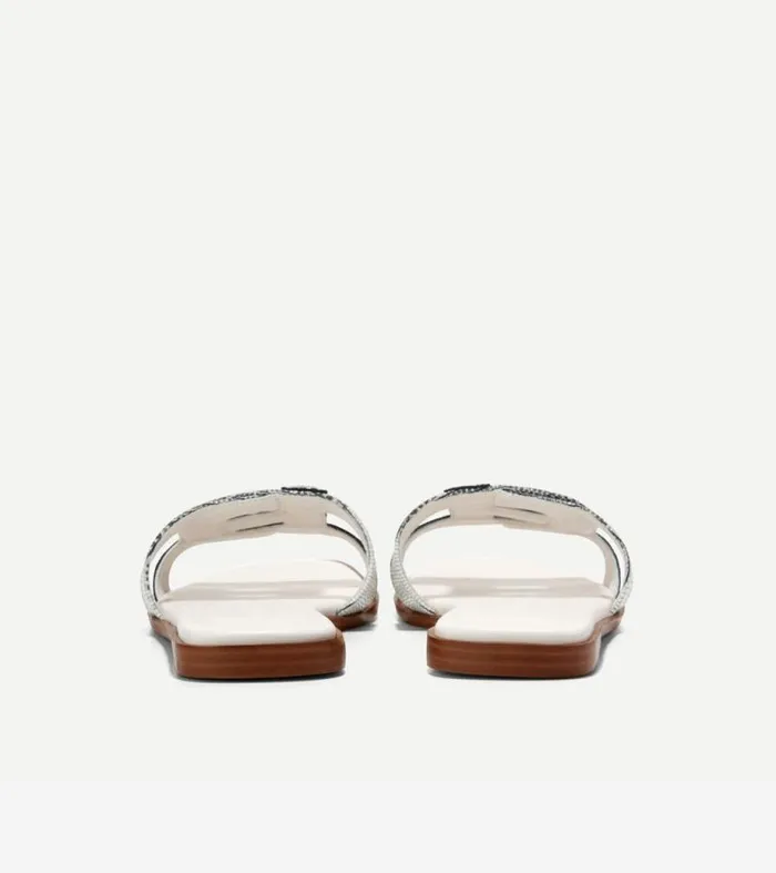 Women Sandals Cole Haan Chrisee Slide Sandals Snake Printivory