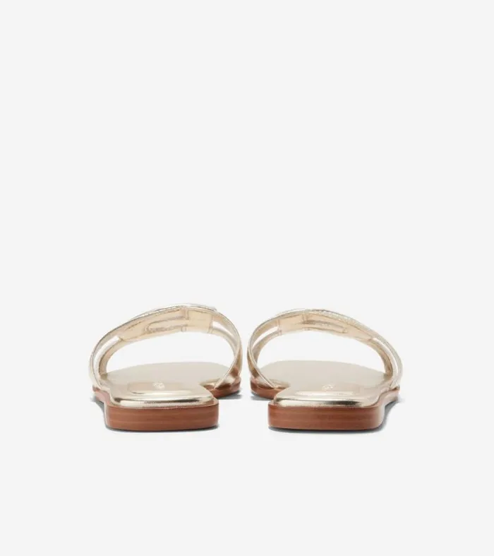 Women Sandals Cole Haan Chrisee Slide Sandals Soft Gold
