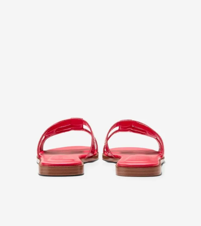 Women Sandals Cole Haan Chrisee Slide Sandals True Red Croc Print