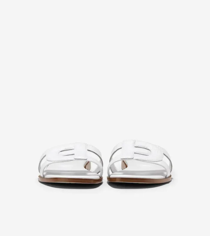 Women Sandals Cole Haan Chrisee Slide Sandals White Croc