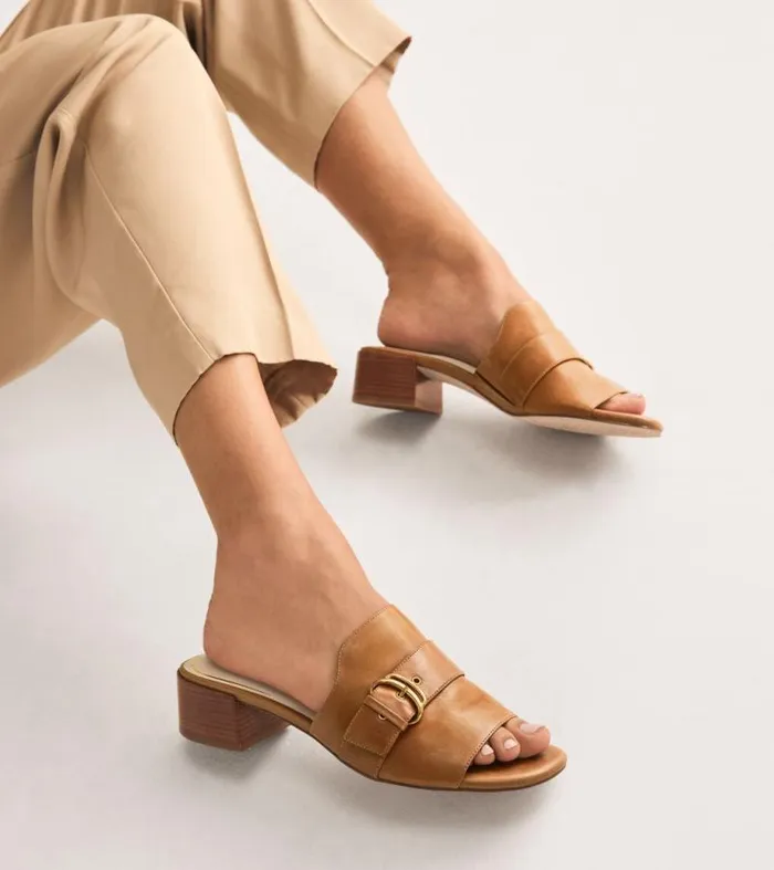 Women Sandals Cole Haan Crosby Slide Sandals Caramel