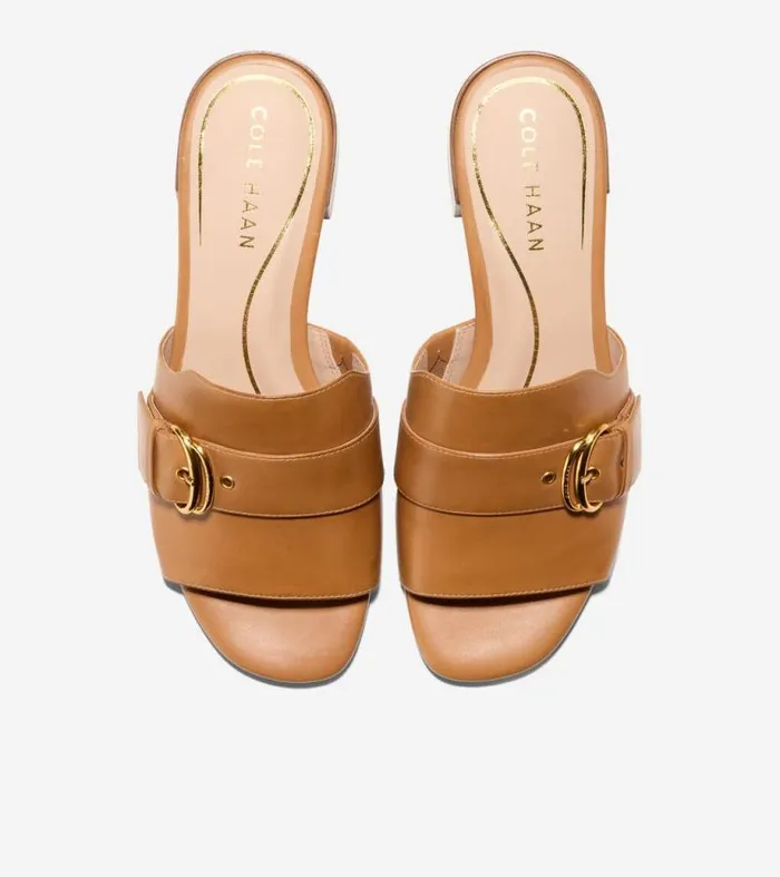 Women Sandals Cole Haan Crosby Slide Sandals Caramel