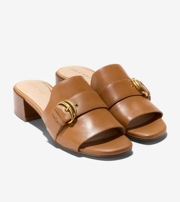 Women Sandals Cole Haan Crosby Slide Sandals Caramel