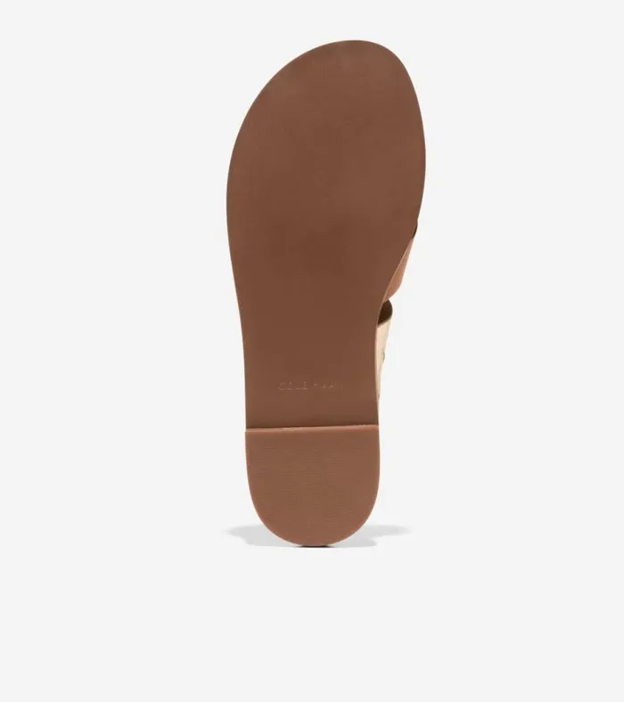 Women Sandals Cole Haan Fawn Sandals Pecansoft Gold Leather