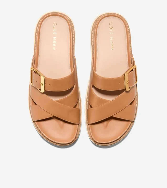 Women Sandals Cole Haan Fraya Slide Sandals Caramel