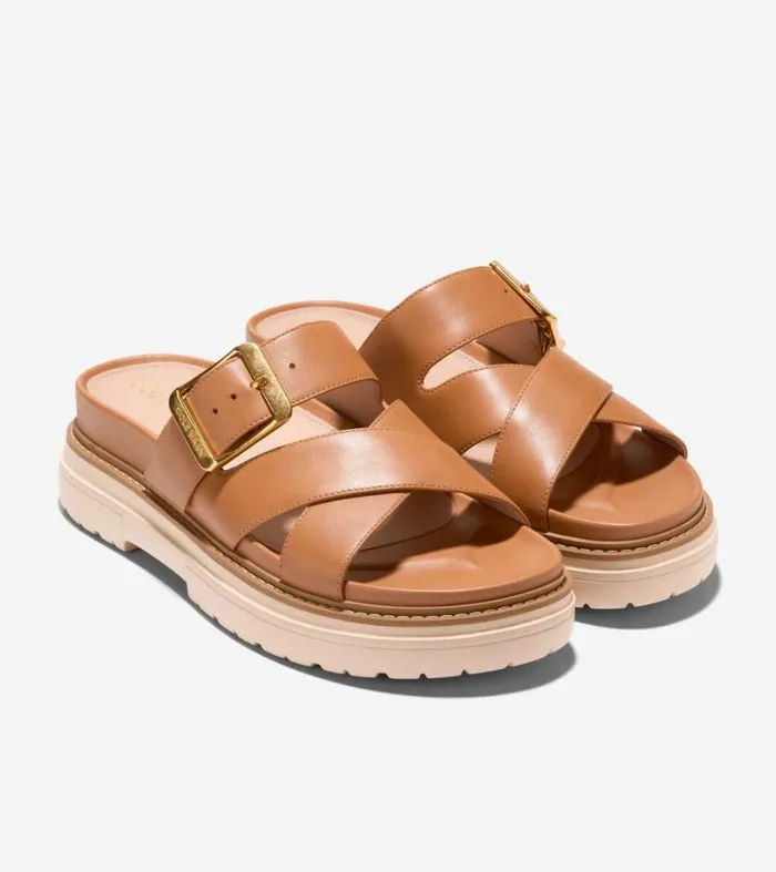 Women Sandals Cole Haan Fraya Slide Sandals Caramel