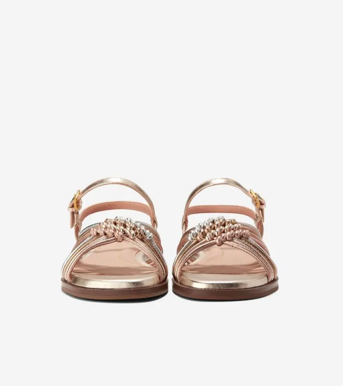Women Sandals Cole Haan Jitney Knot Sandals Soft Goldsilverrose Gold