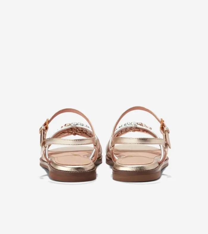 Women Sandals Cole Haan Jitney Knot Sandals Soft Goldsilverrose Gold