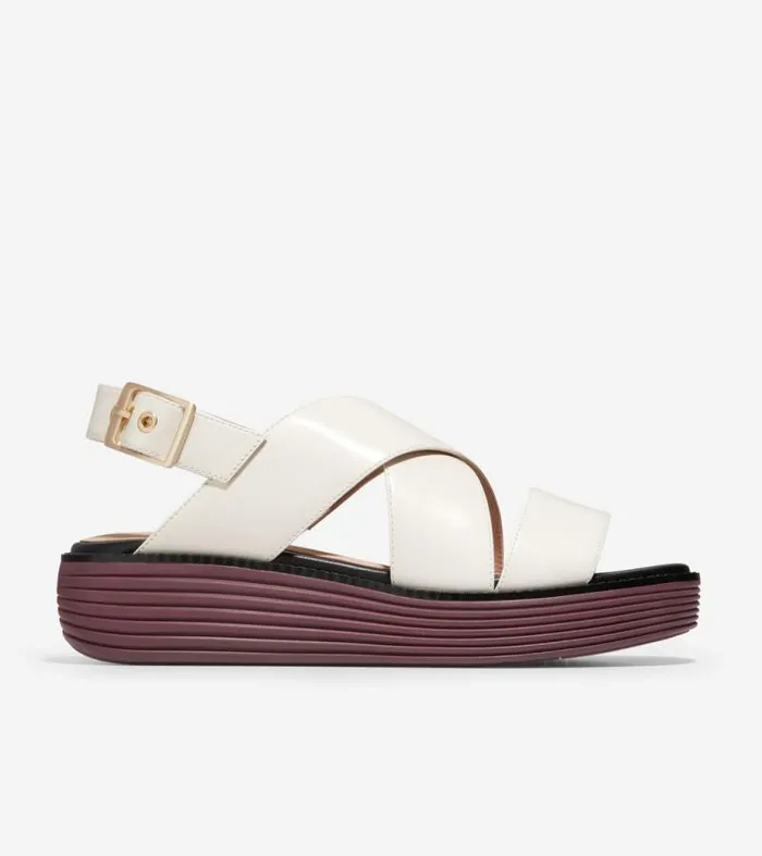 Women Sandals Cole Haan riginalGrand Platform Sandals Ivorybloodstone