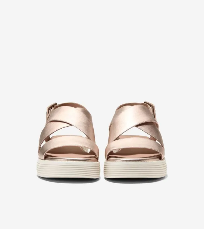 Women Sandals Cole Haan riginalGrand Platform Sandals Rose Goldivory