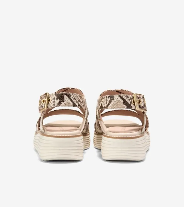 Women Sandals Cole Haan riginalGrand Platform Sandals Sandollar Snake Printivory