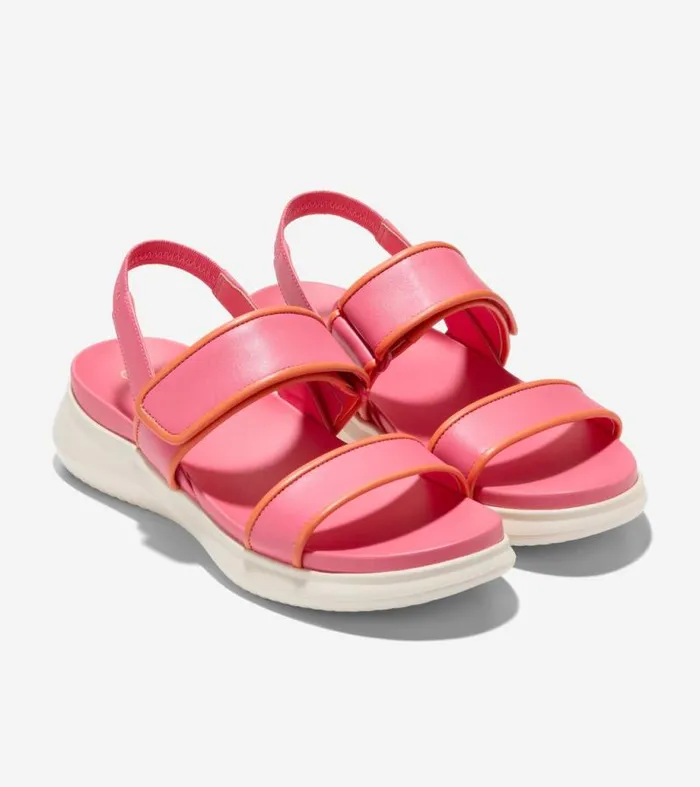 Women Sandals Cole Haan ZERGRAND Meritt Sandals Camellia Rosenasturtium Orangeivory