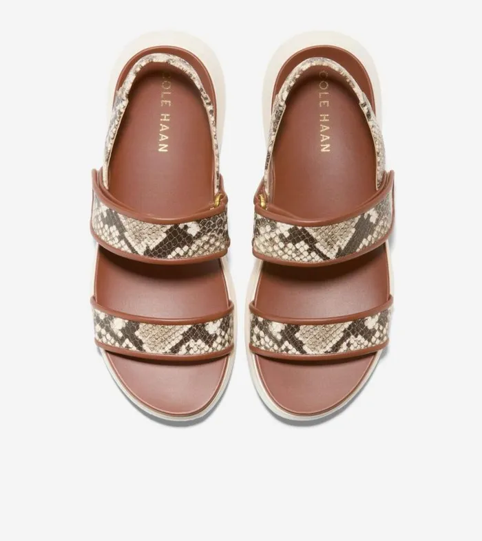 Women Sandals Cole Haan ZERGRAND Meritt Sandals Sandollar Snake Printbirch