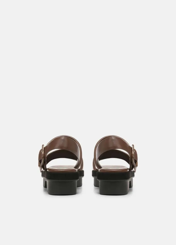 Women Sandals Vince Bowie Leather LugSole Slingback Sandal Redwood