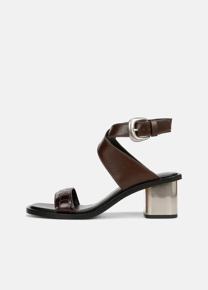 Women Sandals Vince Dalia Leather Sandal Cacao Brown