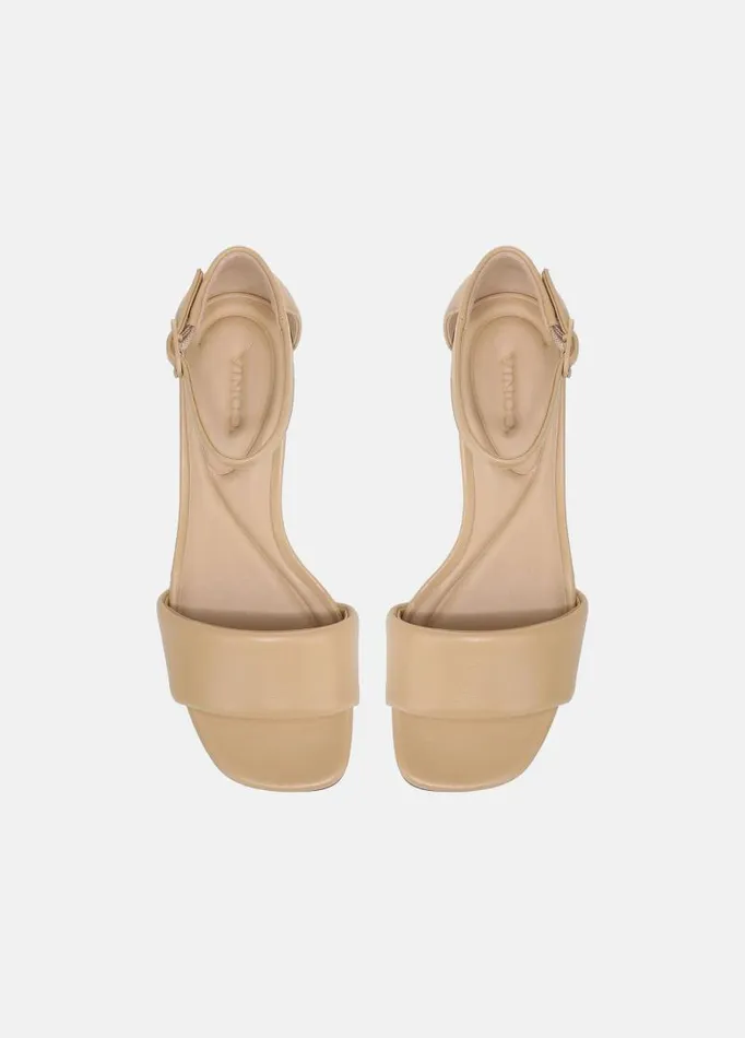Women Sandals Vince Pepa Leather Heeled Sandal Blonde