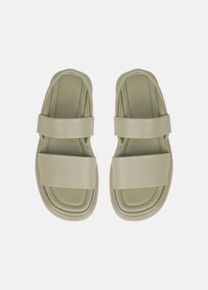 Women Sandals Vince Priya Leather Platform Sandal Elm Leaf