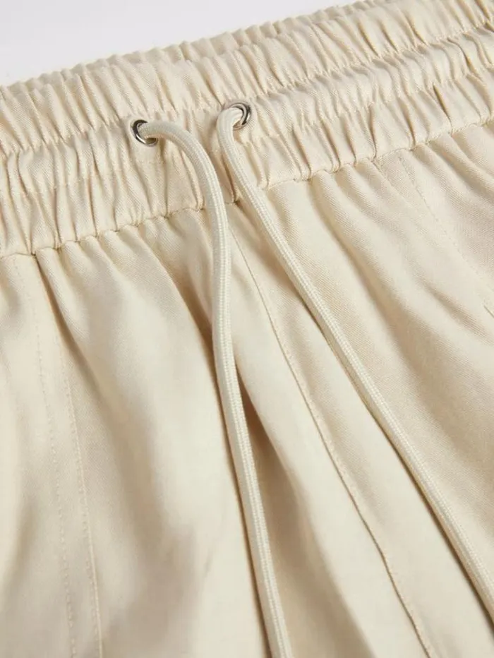 Women Satin Cargo Pant Light Grey Guess Trousers