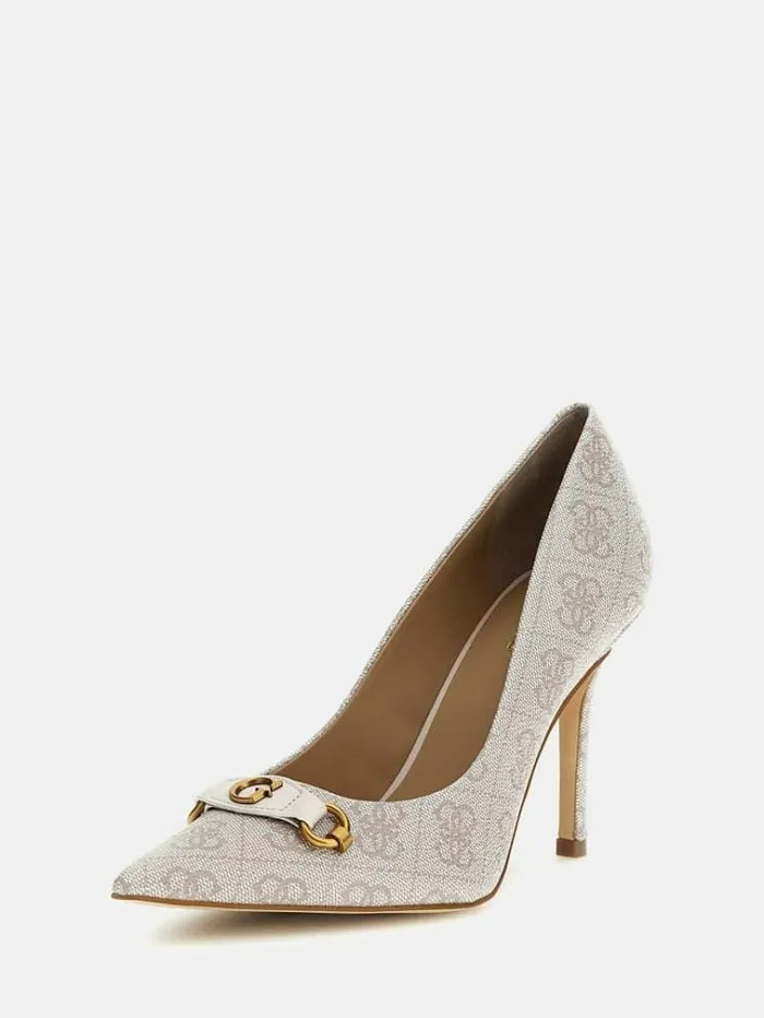 Women Scalee 4g Logo Court Shoes Grey Multi Guess Heels