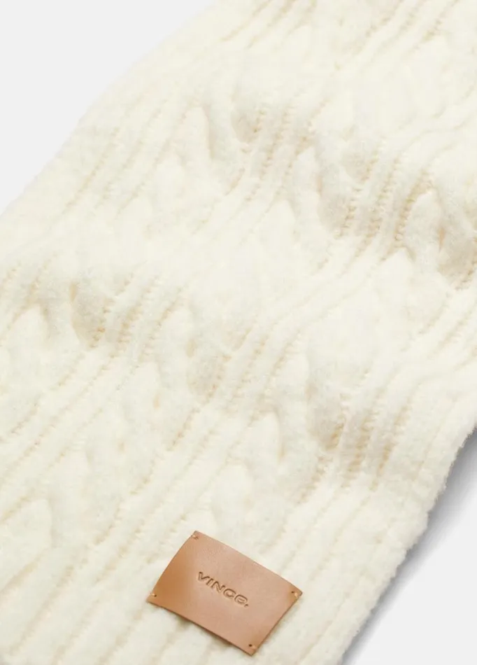 Women Scarves Hats and Gloves Vince Airspun WoolBlend CableKnit Scarf Lace