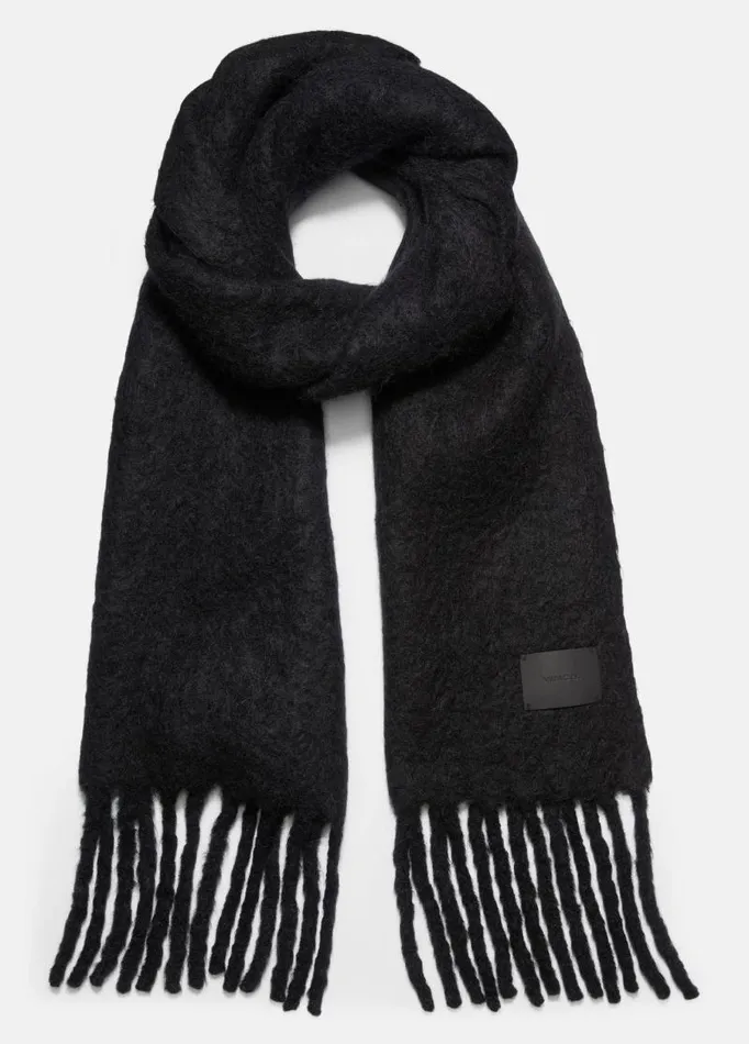 Women Scarves Hats and Gloves Vince AlpacaBlend Scarf Black