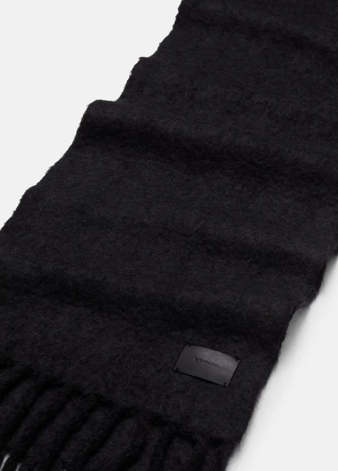 Women Scarves Hats and Gloves Vince AlpacaBlend Scarf Black