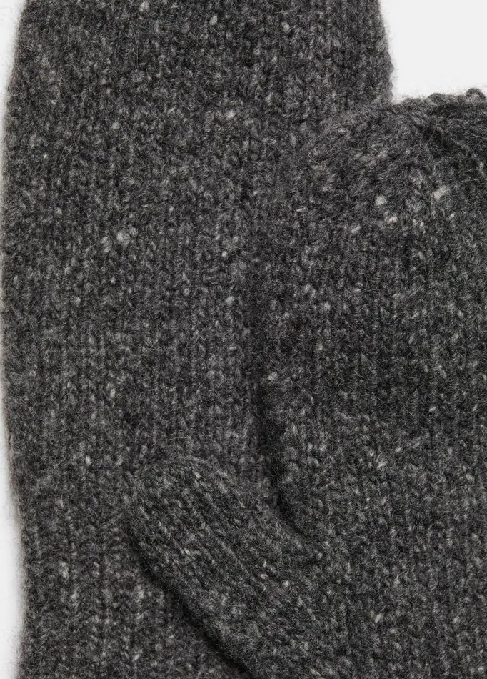 Women Scarves Hats and Gloves Vince Cashmere Donegal Mitten Charcoal
