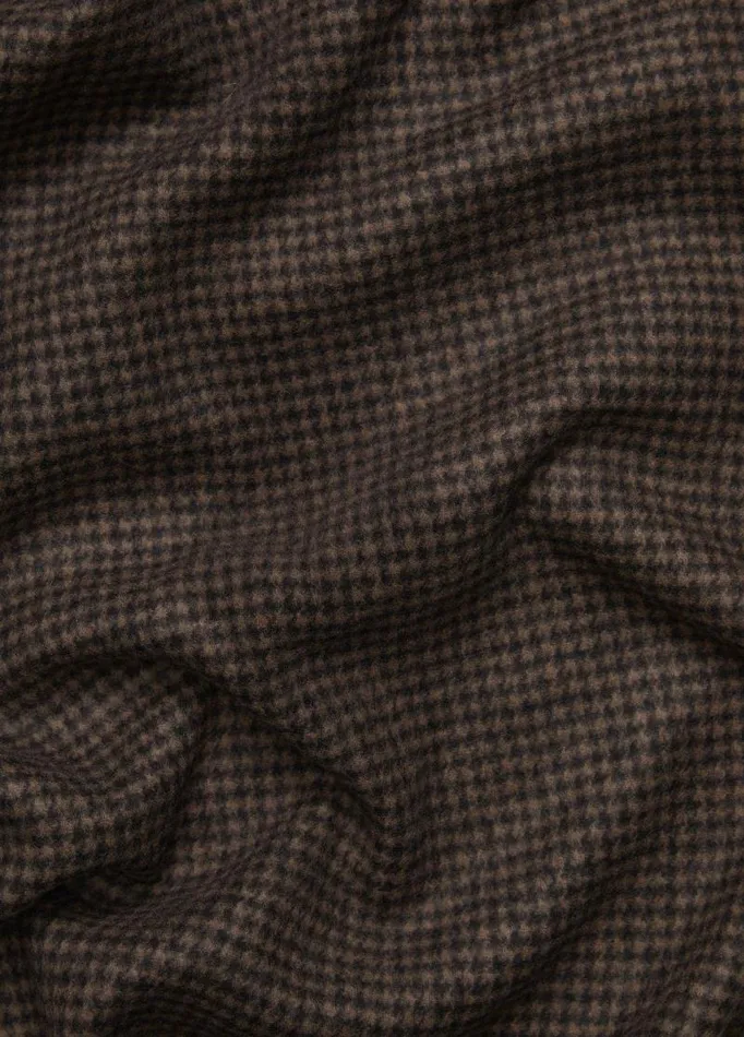 Women Scarves Hats and Gloves Vince Houndstooth Wool And Cashmere DoubleFace Scarf Blackcamel