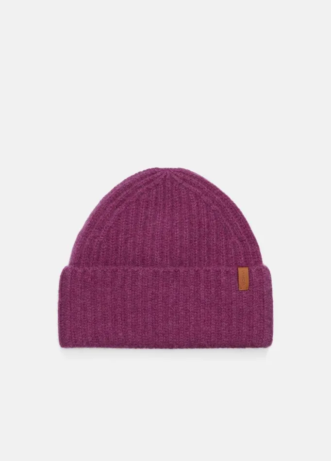 Women Scarves Hats and Gloves Vince Plush Cashmere Chunky Knit Hat Dewberry