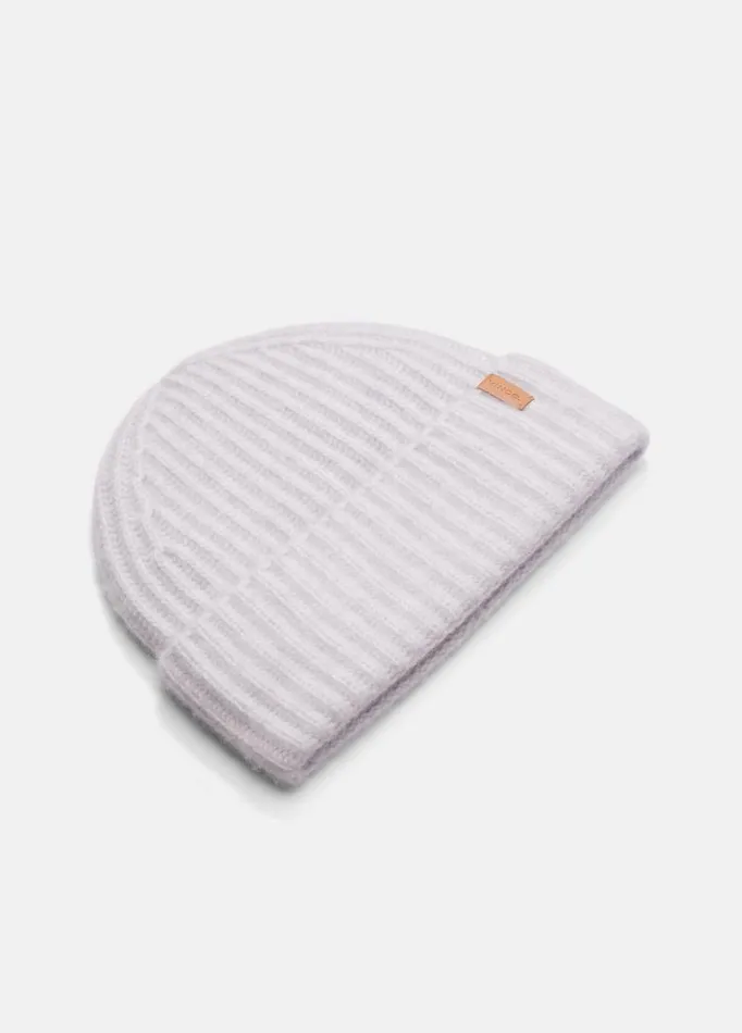 Women Scarves Hats and Gloves Vince Plush Cashmere Chunky Knit Hat Grey