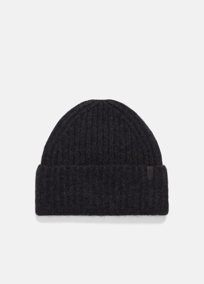 Women Scarves Hats and Gloves Vince Plush Cashmere Chunky Knit Hat Heather Charcoal Women Scarves Hats and Gloves Vince Plush Cashmere Chunky Knit Hat Heather Charcoal