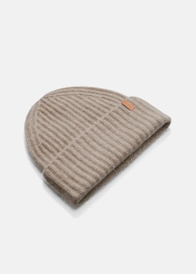 Women Scarves Hats and Gloves Vince Plush Cashmere Chunky Knit Hat Heather Hazel