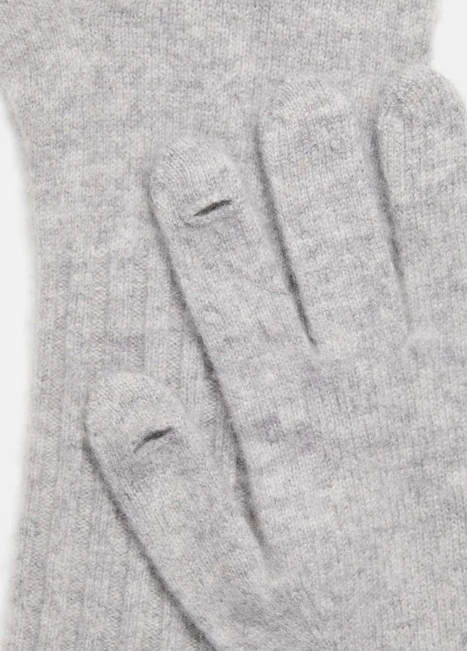 Women Scarves Hats and Gloves Vince Plush Cashmere Knit Glove Grey