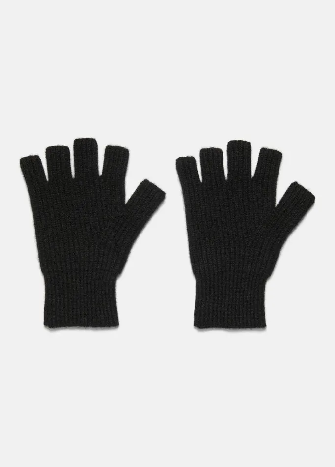 Women Scarves Hats and Gloves Vince Plush Cashmere RibKnit Fingerless Glove Black Women Scarves Hats and Gloves Vince Plush Cashmere RibKnit Fingerless Glove Black