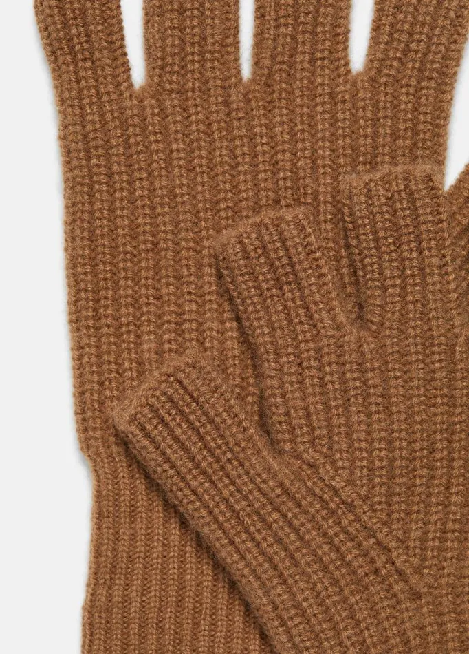 Women Scarves Hats and Gloves Vince Plush Cashmere RibKnit Fingerless Glove Mink