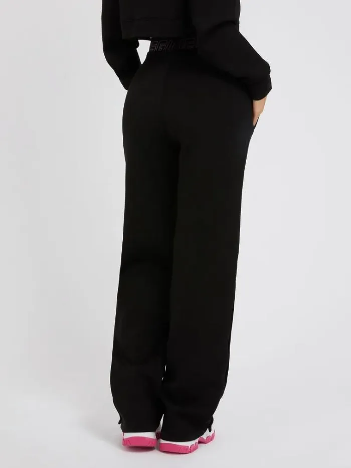 Women Scuba Straight Pants Black Guess Activewear