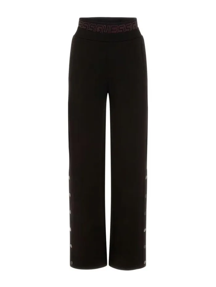 Women Scuba Straight Pants Black Guess Activewear