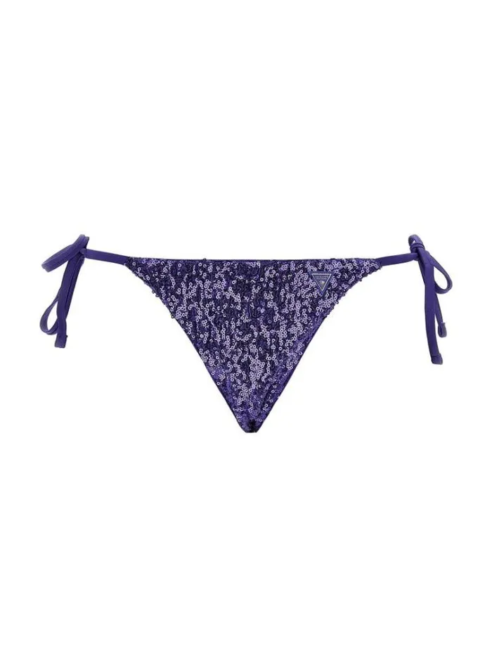 Women Sequins Brief Bikini Bottom Purple Guess Beachwear