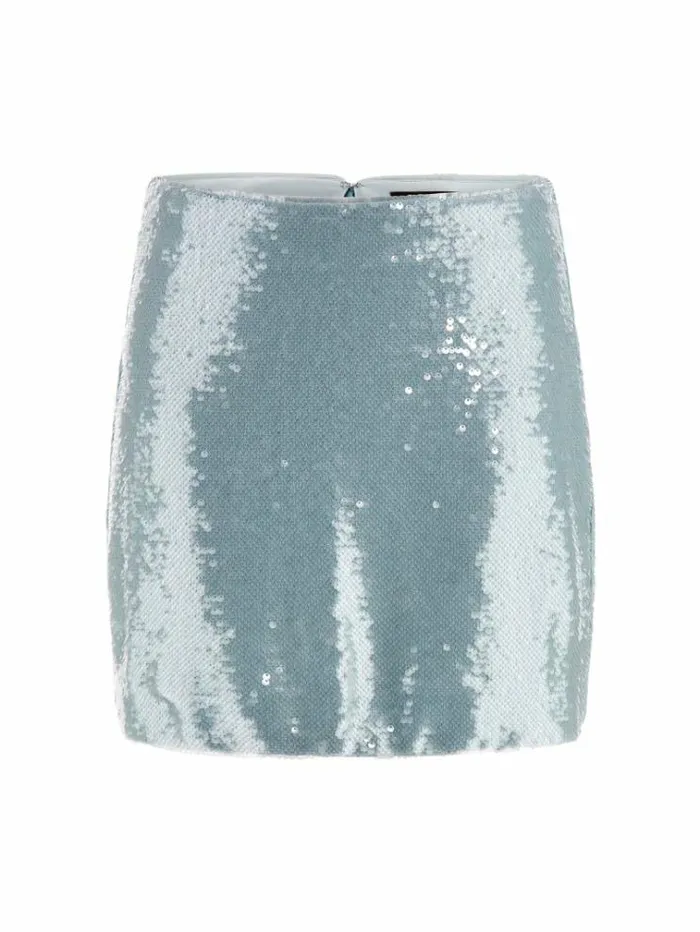 Women Sequins Mini Skirt Dark Grey Guess Skirts And Shorts