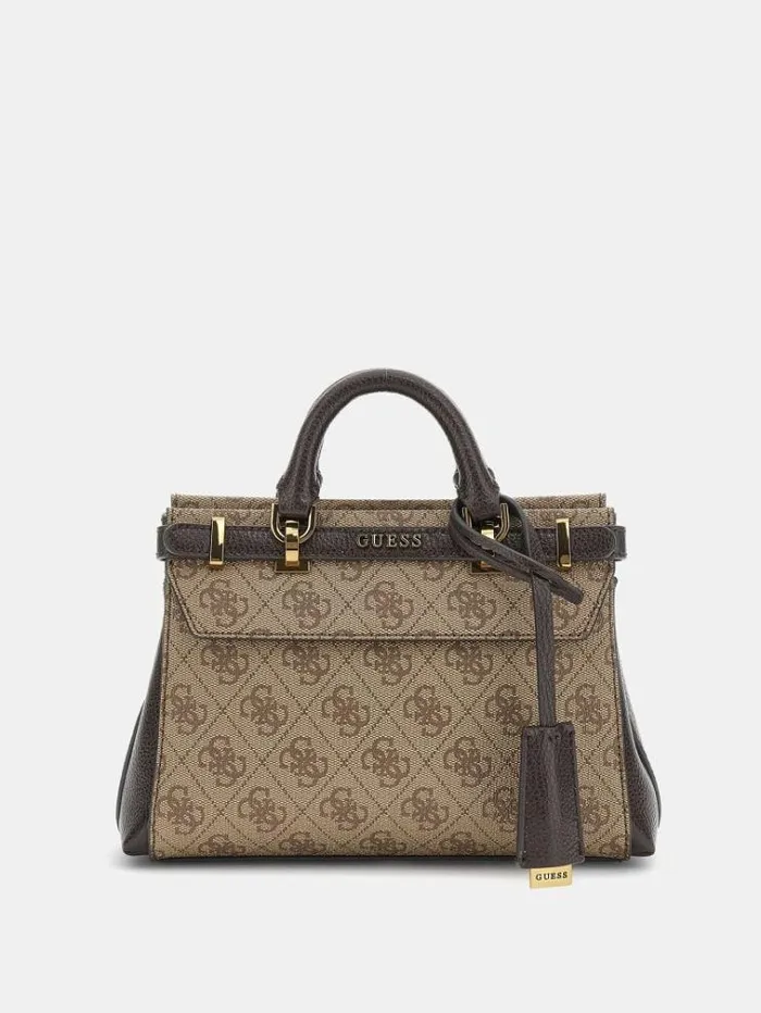 Women Sestri 4g Logo Mini Shoulder Bag Brown Multi Guess Shoulder Bags