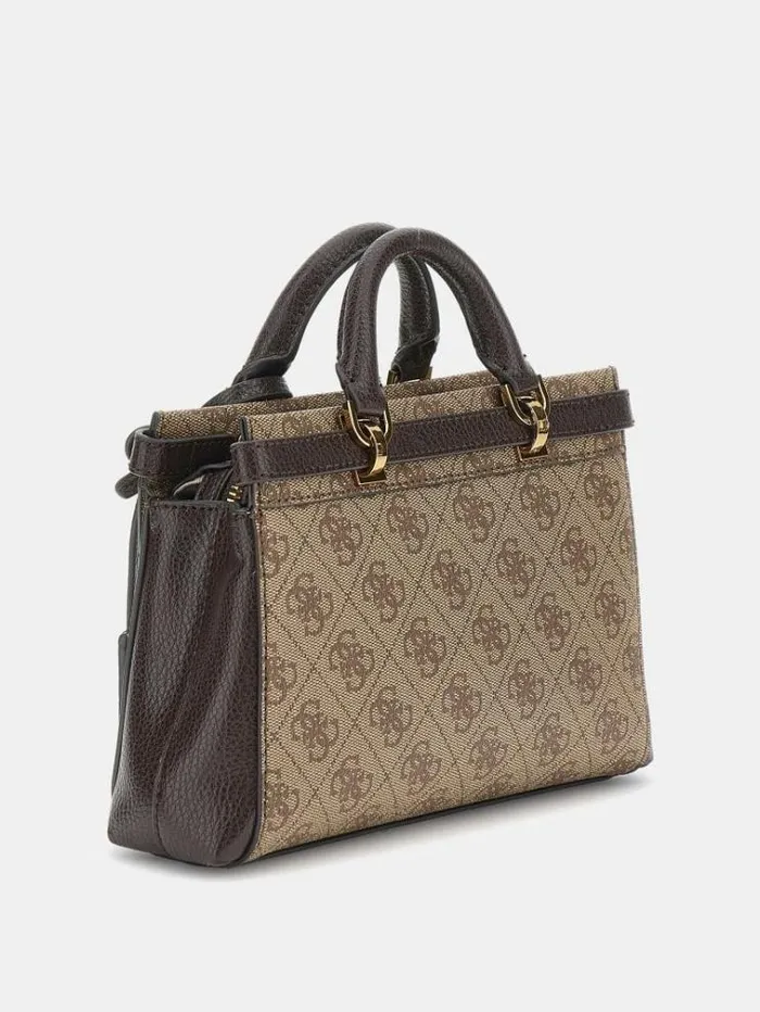 Women Sestri 4g Logo Mini Shoulder Bag Brown Multi Guess Shoulder Bags